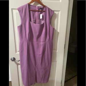 Ann Taylor brand new size 16 slimming zip up dress. Violet in color.